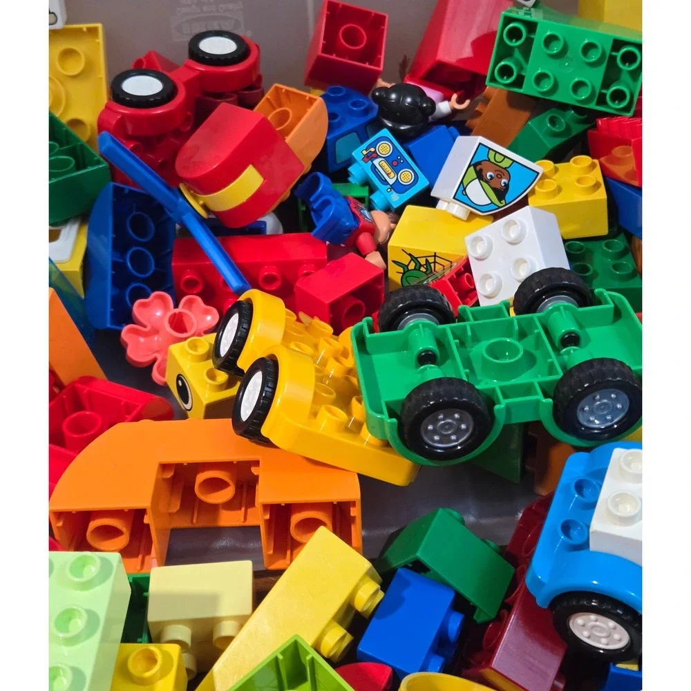 LEGO Duplo Bulk Lot Assorted Bricks Vehicles Figures Multicolor Building Blocks